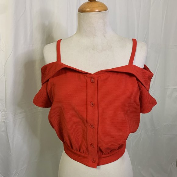 J.O.A Tie Back Button Blouse - Picture 1 of 5